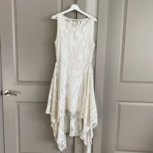 Fuzzi Cream Lace dress bohemian hobo size L